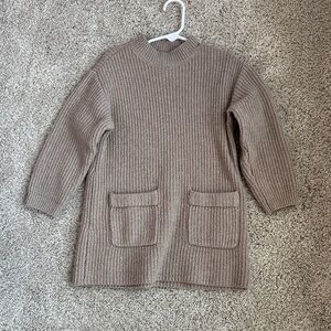 Zara Taupe Crew Neck Sweater